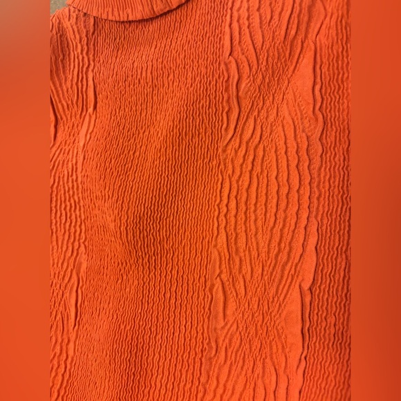 Women's Orange Textured Jacket - Picture 7 of 9
